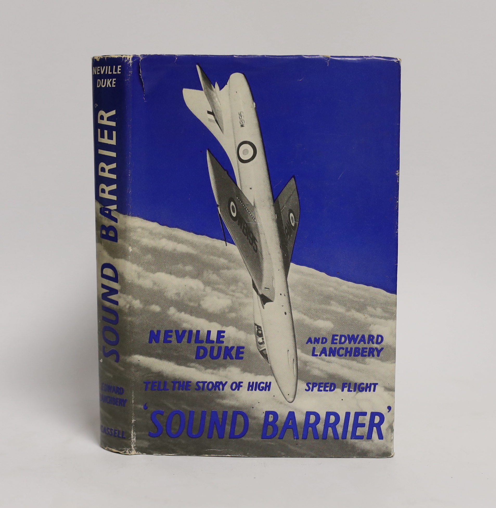 Sound Barrier, hardback book, signed by test pilot Neville Duke and author Edward Lanchberry, Cassell and Company, London